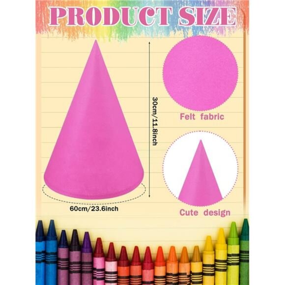 Crayon Apron and Funny Gnome Cone Hats for Costume Set for Adults Fancy Dress - Picture 3 of 7